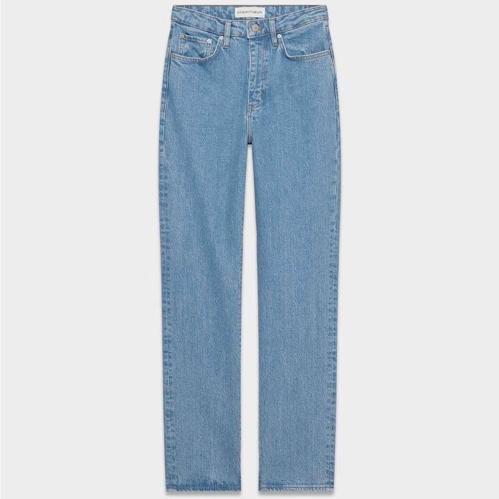 Denim Forum Rowan Super Hi-rise Straight Jean - No Stress Light Blue Size 29